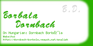 borbala dornbach business card